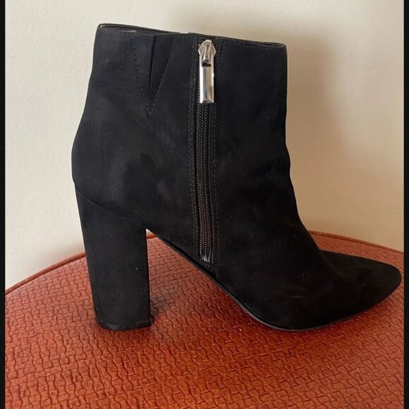 Faux Suede Little Black Boots - Picture 2 of 3